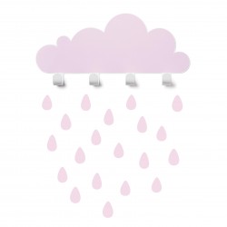 Porte manteaux nuage rose