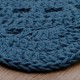 Tapis crocheté - Bleu foncé