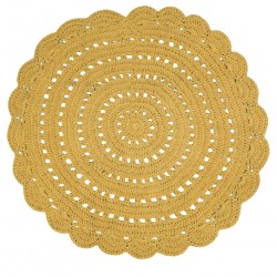 Tapis crocheté - Moutarde