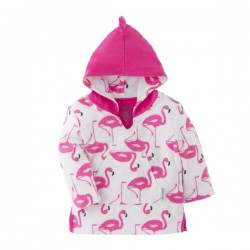 Poncho bébé et enfant - Flamant rose