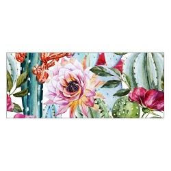 Tapis vinyle - Fleurs exotiques