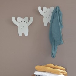 Porte manteaux éléphant gris