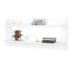 Etagère double laqué blanc