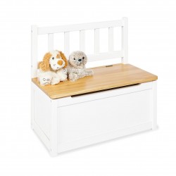 Banc coffre - Blanc et Naturel