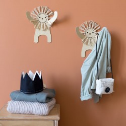 Porte manteaux éléphant gris