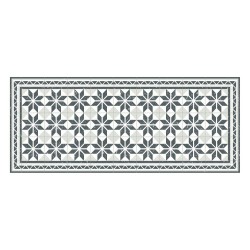 Tapis vinyle - Carreaux Ciment Gris