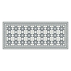 Tapis vinyle - Carreaux Ciment Gris