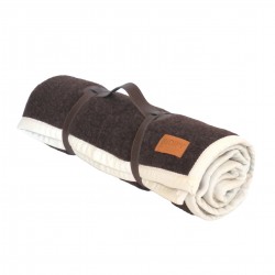 Plaid pure laine chocolat