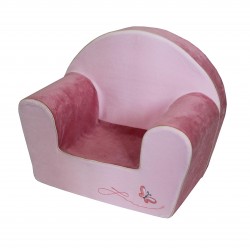 Fauteuil club papillon velours