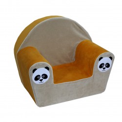 Fauteuil club panda velours