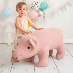 Pouf enfant Amigurumi - Cochon