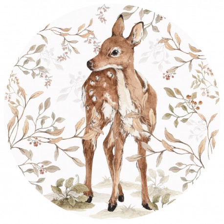 Sticker mural rond - Bambi
