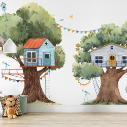 Panoramique mural - La maison dans l'arbre