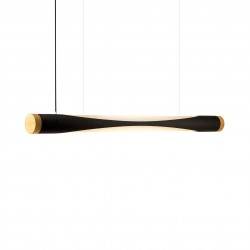 Suspension Led Tube - Noire