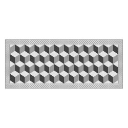 Tapis vinyle - Carreaux Ciment Perspective