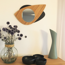 Miroir en bois - Cyclope