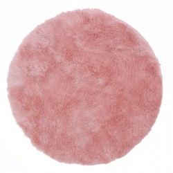 Tapis rond en fausse fourrure extra douce