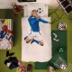 Parrure de lit enfant housse de couette Football Maillot bleu