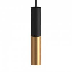 Suspension tube en métal - Noir et Bronze