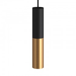 Suspension tube en métal - Noir et Bronze