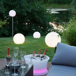 Globe lumineux solaire - Blanc