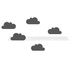 Etagère tablette nuage - Gris foncé
