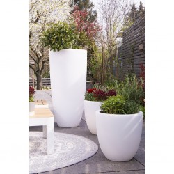 Pot de fleur lumineux H100 - Blanc