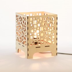 Lampe à poser en bois - Cubic