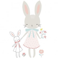 Sticker mural Mademoiselle Lapin