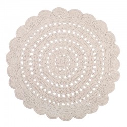 Tapis crocheté - Ecru