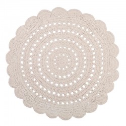 Tapis crocheté - Ecru