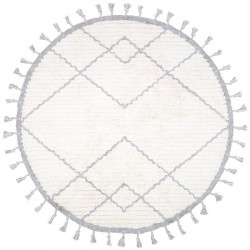 Tapis rond - Losanges Gris