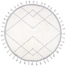 Tapis rond - Losanges Gris