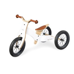 Tricycle convertible en draisienne - Blanc