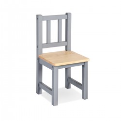 Chaise en pin massif dès 2 ans - Gris