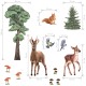 Planche de stickers - Animaux de la forêt 2