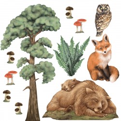 Planche de stickers - Animaux de la forêt 1
