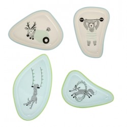 4 assiettes Bloomingville mini - Circus vert
