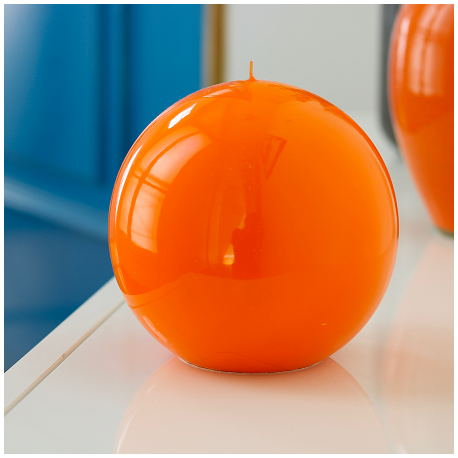 Bougie ronde XL - Laquée Orange
