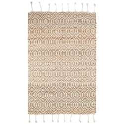 Tapis jute naturel motifs