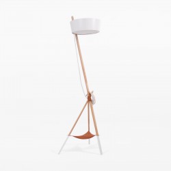 Lampadaire scandinave - Naturel et Blanc