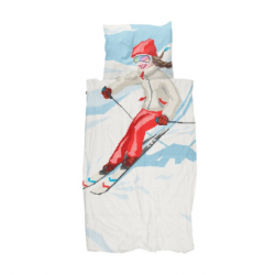 Parrure de lit enfant housse de couette ski