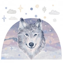 Sticker mural - Loup