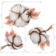 Autocollants muraux - Fleur de coton