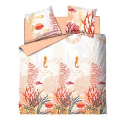 Parrure de lit 240 x 260 - Corail