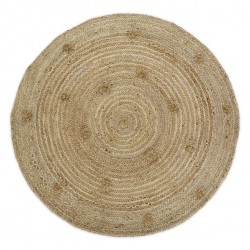 Tapis Rond en Jute Pompons