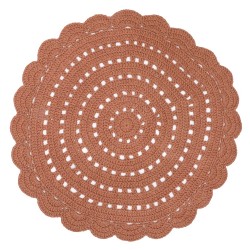 Tapis crocheté Terracotta - D 120 cm