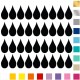 Stickers - Gouttes d'eau multicolores