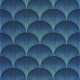 Papier-peint Années 20 - Brodway bleu indigo