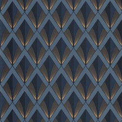 Papier-peint Années 20 - Art Déco gratte ciel Bleu